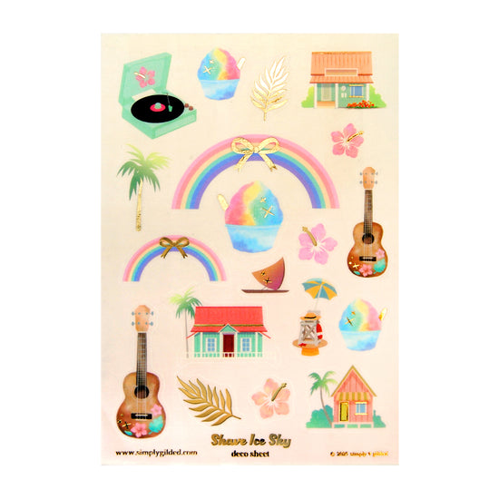Shave Ice Sky (Deco Sheet + light gold foil) (you pick)