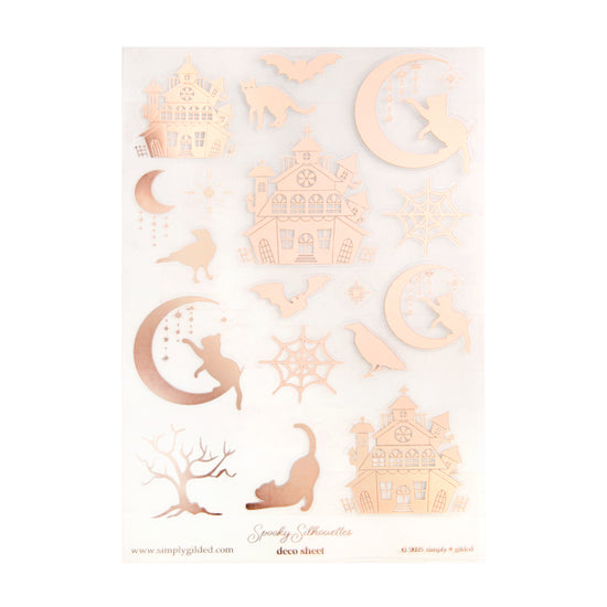 Spooky Silhouettes (Deco Sheet + rose gold foil) (you pick)