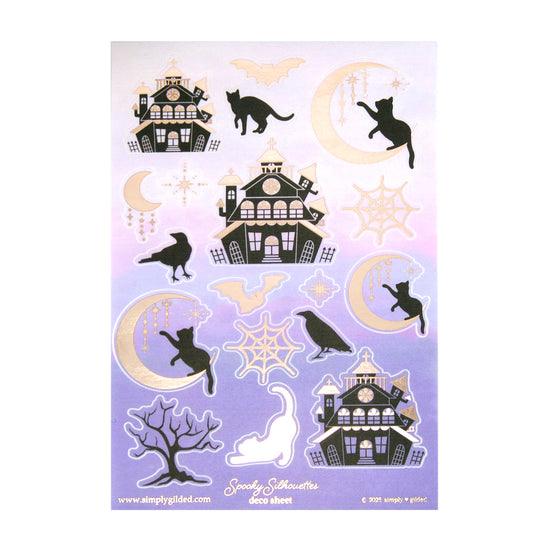 Spooky Silhouettes (Deco Sheet + rose gold foil) (you pick)