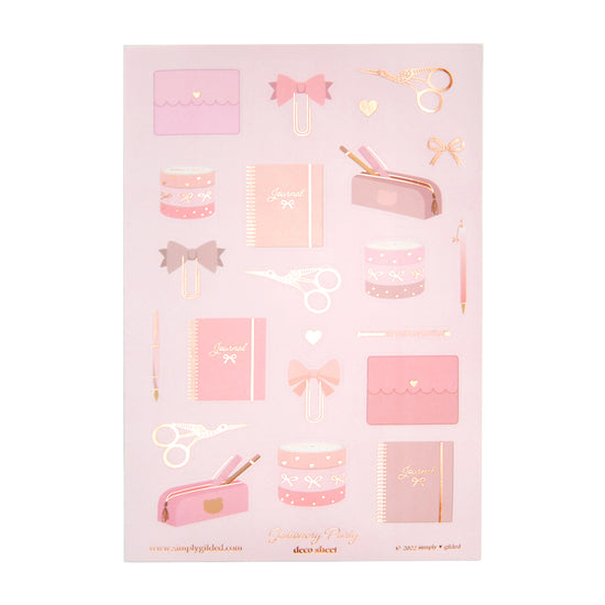 Stationery Party (Deco Sheet + rose gold foil) (you pick)