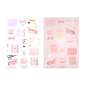 Stationery Party (Deco Sheet + rose gold foil) (you pick)