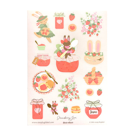Strawberry Jam (Deco Sheet + light gold foil) (you pick)