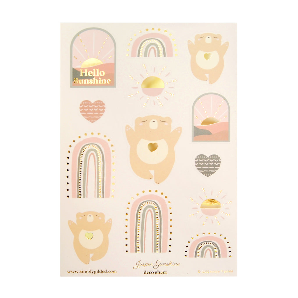 Sun Salutation Deco Stickers (light gold foil) - Restock – simply gilded