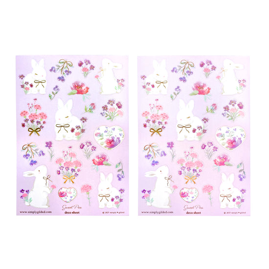 Sweet Pea (Deco Sheet + rose gold foil) (you pick)