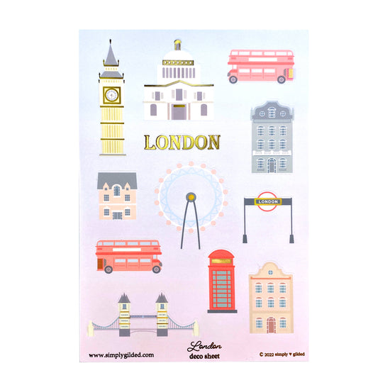 London 2.0 (Deco Sheet + light gold foil)(you pick)