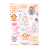 Christmas Candy Deco Stickers (light gold foil + you pick finish)