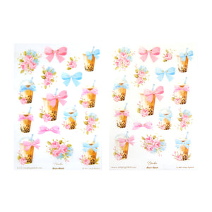 Bowba Deco Stickers (satin gold foil + you pick finish)