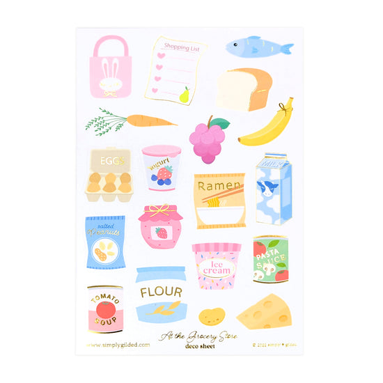 At the Grocery Store (Deco Sheet + light gold foil)