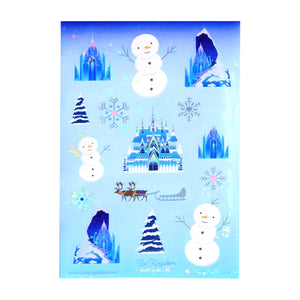 Ice Kingdom (Deco Sheet + silver holographic foil / sparkle star overlay)