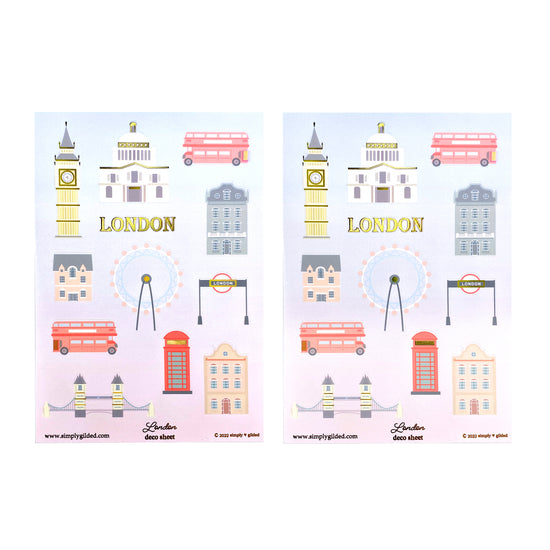 London 2.0 (Deco Sheet + light gold foil)(you pick)