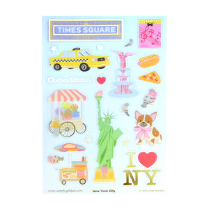 New York City Deco Stickers (light gold foil)