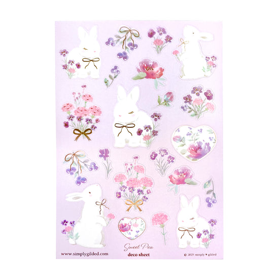 Sweet Pea (Deco Sheet + rose gold foil) (you pick)