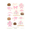 Valentine's Fair Isle Deco Stickers (rose gold foil + you pick finish)