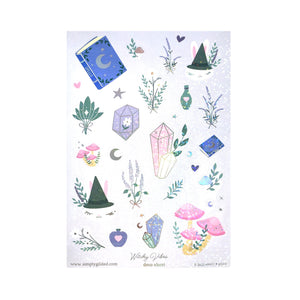 Witchy Vibes (Deco Sheet + silver holographic foil + iridescent overlay) (Item of the Week)