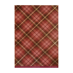Burgundy & Plum Plaid Evergreen Washi Paper Sticker