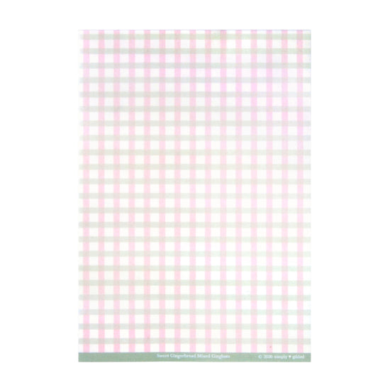 Sweet Gingerbread Mixed Gingham Washi Paper Sticker