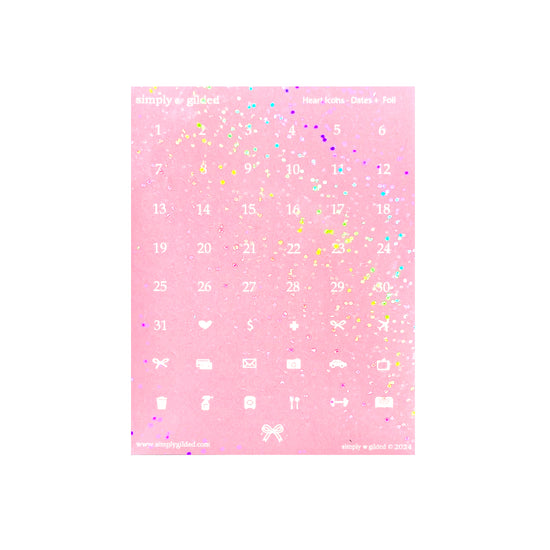 Strawberry Milk Date Dots (Dates + bubble iridescent overlay)