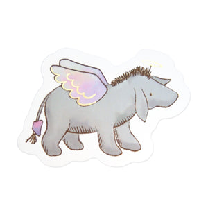 Angel Eeyore Large Diecut Sticker