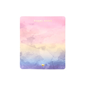 Happy Notes Rainbow Sticky Notepad (light gold foil)