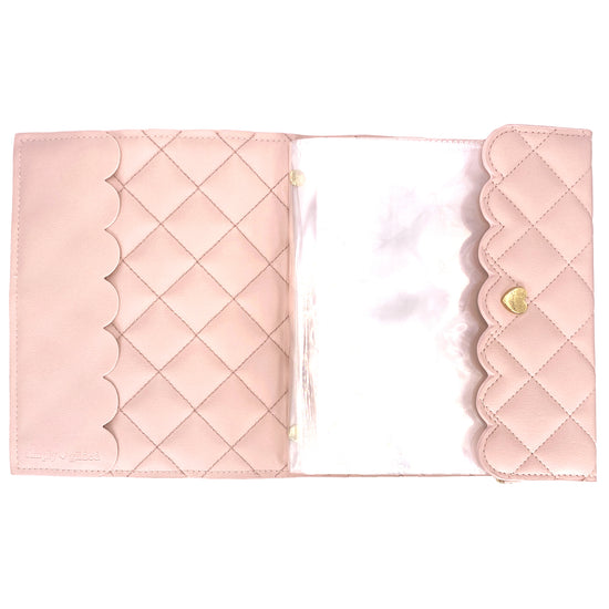 Quilted Pink Large Album (light gold hardware)