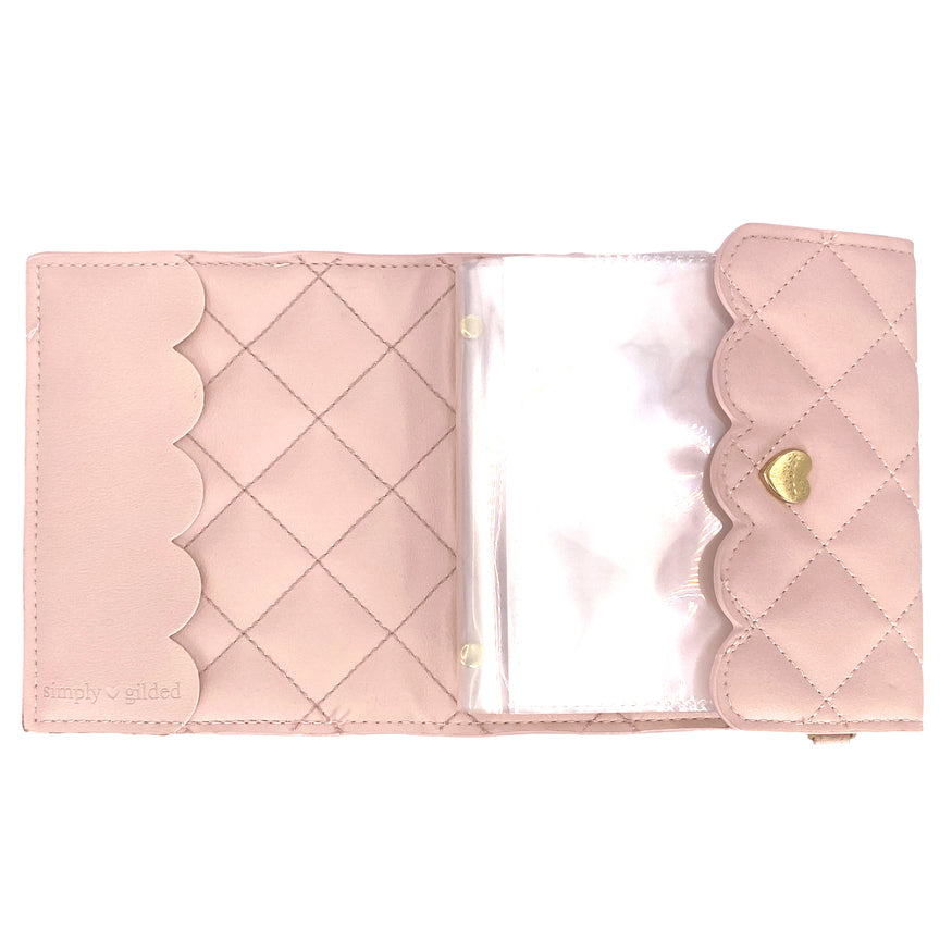 Quilted Pink Photo Album (light gold hardware) – simply gilded