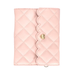 Quilted Pink Photo Album (light gold hardware)
