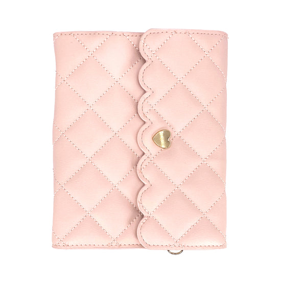 Quilted Pink Photo Album (light gold hardware)