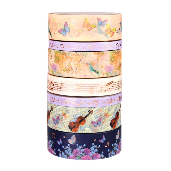 Hummingbird Song Full Washi Box (rose gold foil)