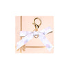 Pink & Purple Floral Bow Charm (light gold hardware)