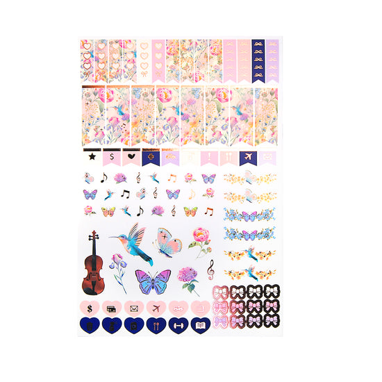 Hummingbird Song Luxe Sticker Kit & Seals (rose gold foil)