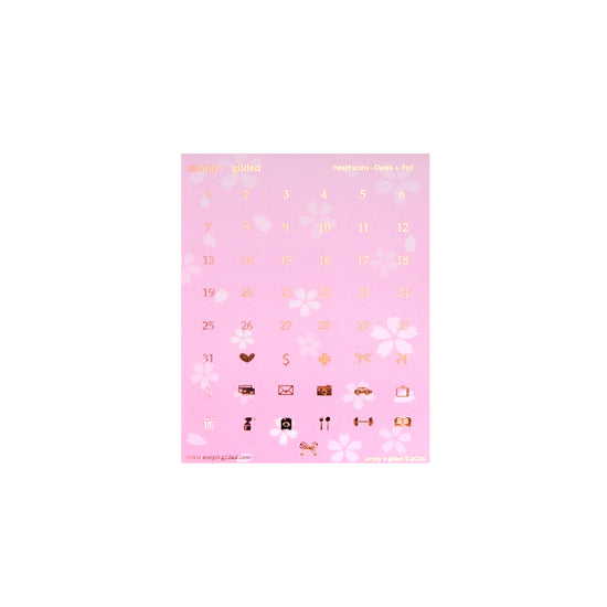 Sakura Sweet Luxe Sticker Kit & Seals (rose gold foil)