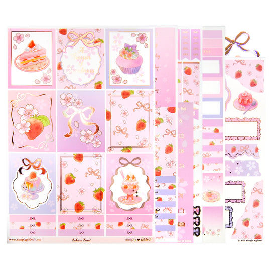 Sakura Sweet Luxe Sticker Kit & Seals (rose gold foil)