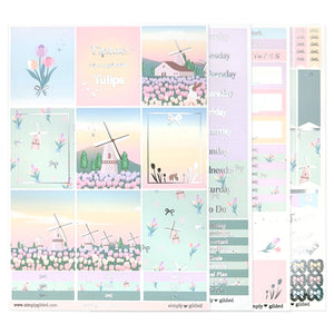 Tulips at Dawn Luxe Sticker Kit & Seals (silver foil)(Item of the Week)