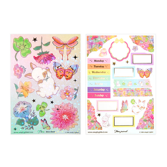 Flora Luxe Sticker Kit & Seals (light gold foil)