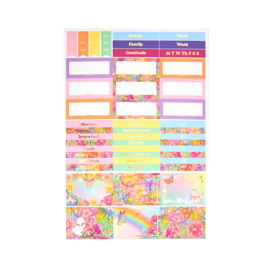 Flora Luxe Sticker Kit & Seals (light gold foil)