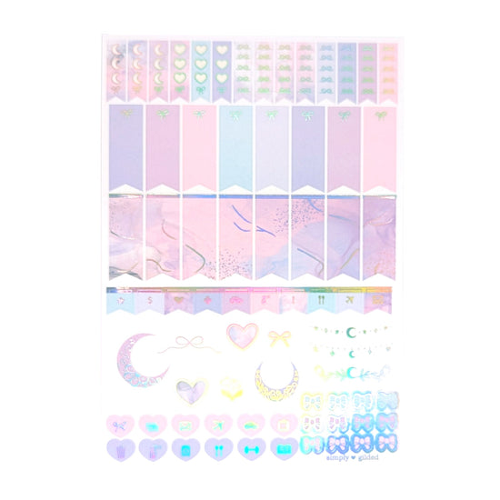 Pastel Ink Luxe Sticker Kit & Seals (silver holographic foil) (Item of the Week)