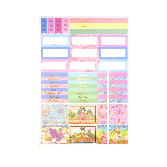 Spring Fairytale Luxe Sticker Kit & Seals (light gold foil)