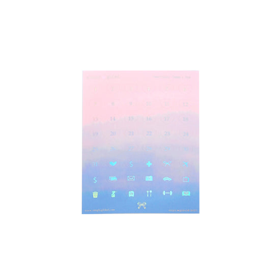 Pastel Palms Luxe Sticker Kit & Seals (silver holographic foil)