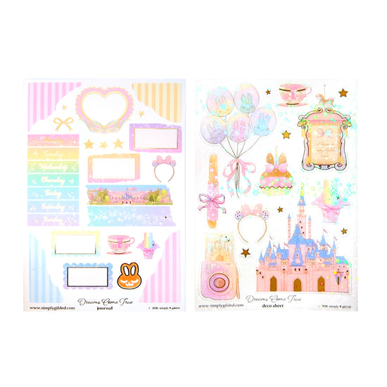 Dreams Come True Luxe Sticker Kit & Seals (light gold foil)