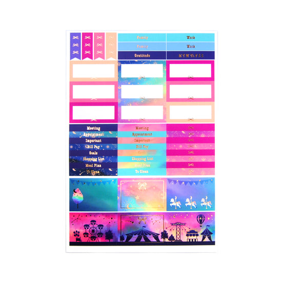 Celestial Carnival Luxe Sticker Kit & Seals (rose gold foil)