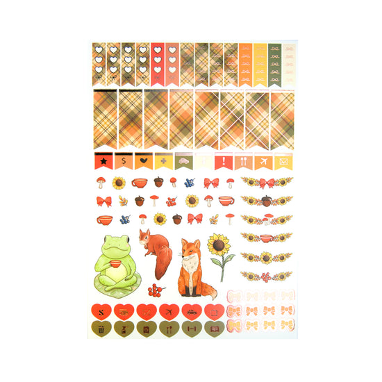 Autumn Whimsy Luxe Sticker Kit & Seals (rose gold foil)