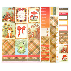 Autumn Whimsy Luxe Sticker Kit & Seals (rose gold foil)