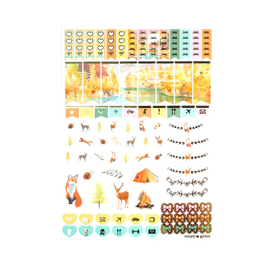 The Cascades Luxe Sticker Kit & Seals (light gold foil)