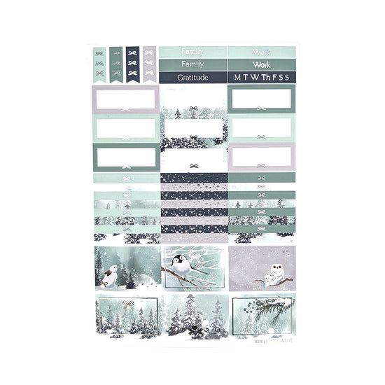 Whispering Pines Luxe Sticker Kit & Seals (silver foil)