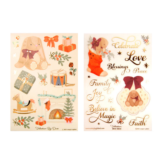 Velveteen Luxe Sticker Kit & Seals (light gold foil)