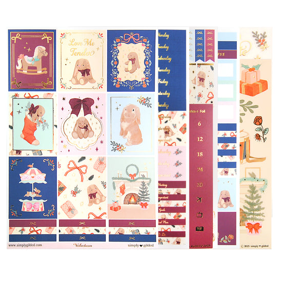 Velveteen Luxe Sticker Kit & Seals (light gold foil)