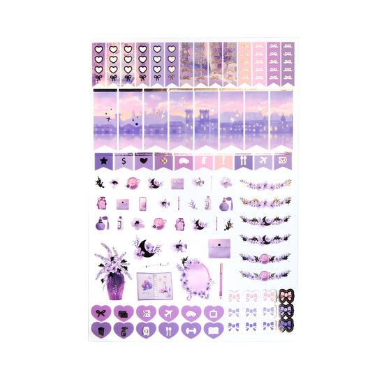 Lavender Dreams Luxe Sticker Kit & Seals (rose gold foil)