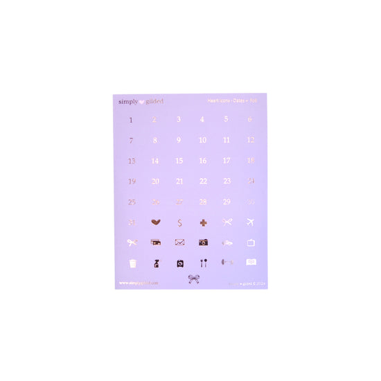 Lavender Dreams Luxe Sticker Kit & Seals (rose gold foil)