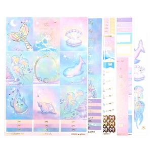 Celestial Sea Luxe Sticker Kit & Seals (light gold foil)