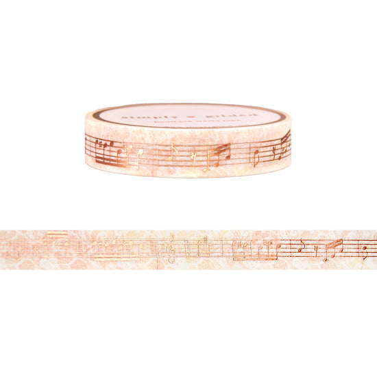Hummingbird Song Lacy Music washi (10mm + rose gold foil)